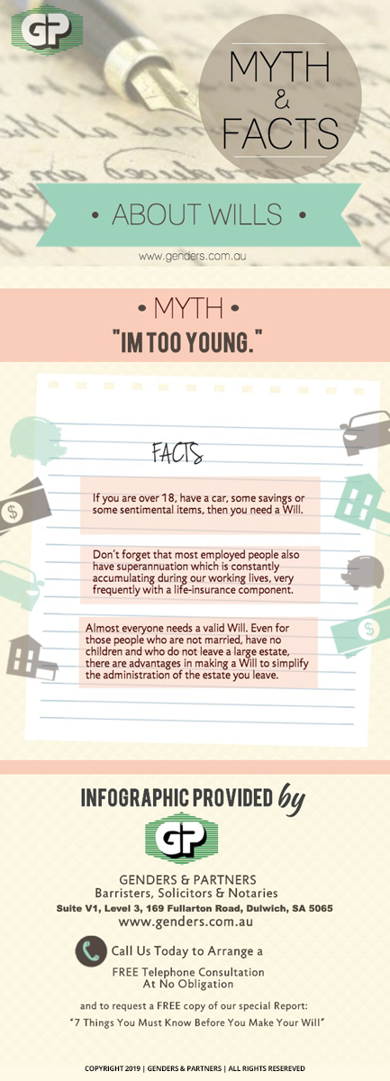 Myth and Facts About Wills Infographic: “I'm Too Young.”