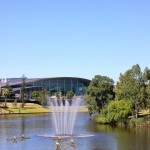 Adelaide Convention Centre along the banks of the River Torrens