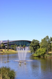 Adelaide Convention Centre along the banks of the River Torrens