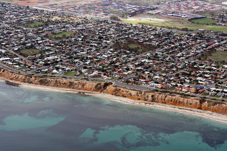 Aerial view of Aldinga Beach, Adelaide, Australia