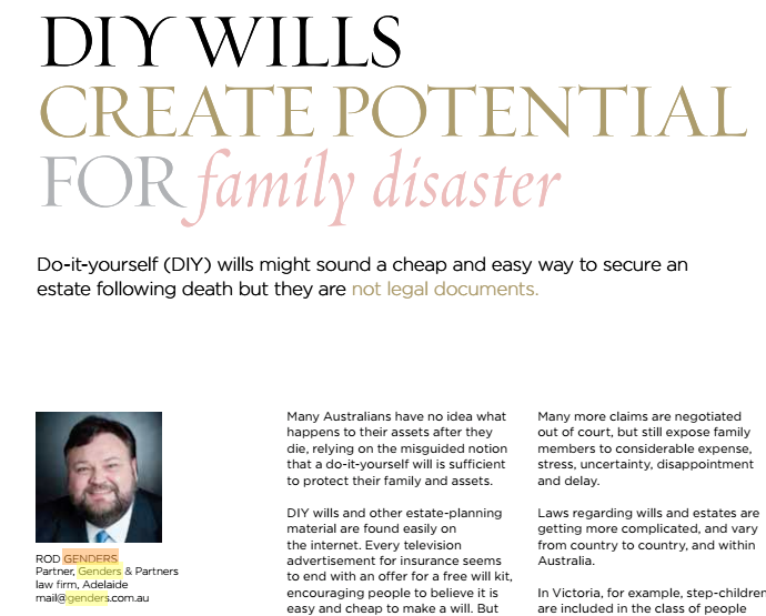 DIY Wills Create Potential For Family Disaster