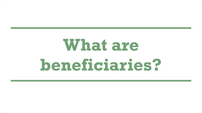 What are beneficiaries? | Genders - Adelaide