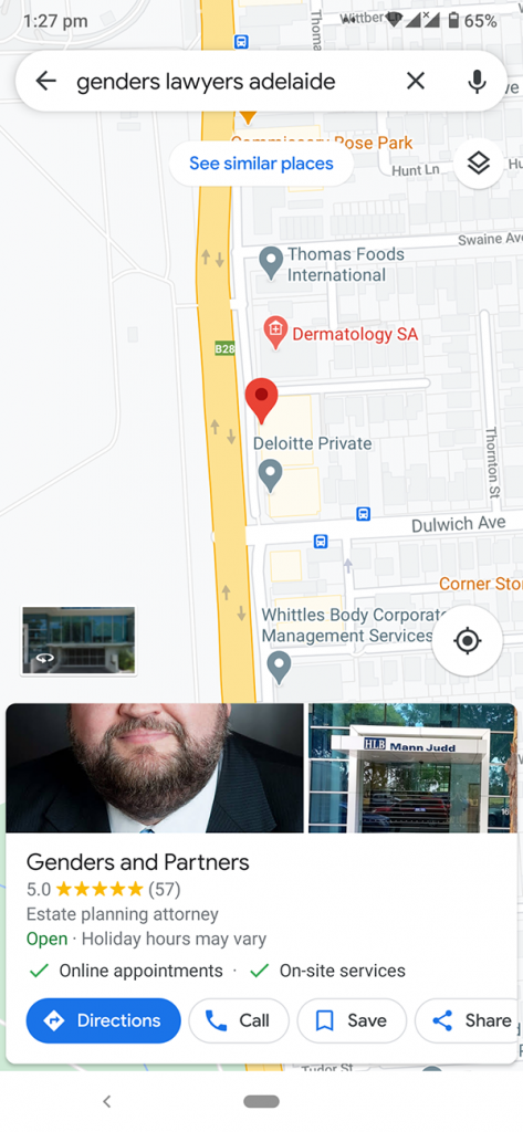 google maps review screenshot